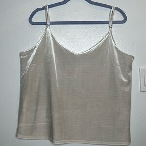 Banana Republic Ivory Velvet Tank Top